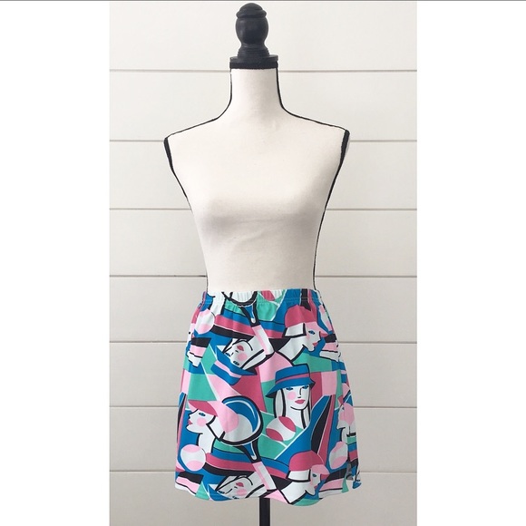 Vintage Dresses & Skirts - ✨HP✨Vintage 80s Pop Art Mini Tennis Skirt